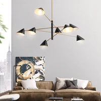 Sofrey Postmodern Branching Lamp lustre pour salon Chambre à coucher noire et dorée - Avenila - Éclairage intérieur, design et plus
