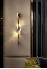 Avenila Copper Crystal Wall Minimalistic Hotel Sconce Light - Avenila - Interior Lighting, Design & More