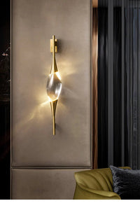 Avenila Copper Crystal Wall Minimalistic Hotel Sconce Light - Avenila - Interior Lighting, Design & More