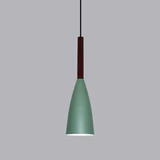 9 1/2" Wide Aluminum & Wood Pendant Light - Avenila - Illuminazione d'interni, Design & Altro