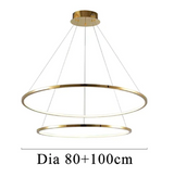 Moderno lampadario ad anello LED Hotel Gold & Silver Ring Chandelier - Avenila Seleziona