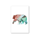 Astratto geometrico rosa e blu cervo fenicottero e orso polare - Avenila - Illuminazione, design e altro ancora