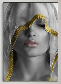 Poster d'arte africana - Donna d'oro con pittura coprente - Avenila - Illuminazione d'interni, Design & More