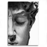 Avenila Greek Black and White David Head Sculpture Posters And Prints Wall Art Canvas Paintings Pictures - Avenila - Interior Lighting, Design & More