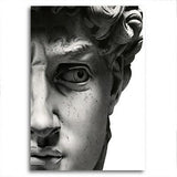 Avenila Greek Black and White David Head Sculpture Posters And Prints Wall Art Canvas Paintings Pictures - Avenila - Interior Lighting, Design & More