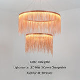 Avenila Silver Rose Gold Luxury Chain Tassel Chandelier - Avenila - Interior Lighting, Design & More