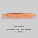 Avenila Silver Rose Gold Luxury Chain Tassel Chandelier - Avenila - Interior Lighting, Design & More