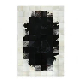 Tappeto in pelle bovina di lusso in bianco e nero - Avenila - Illuminazione, design e altro ancora