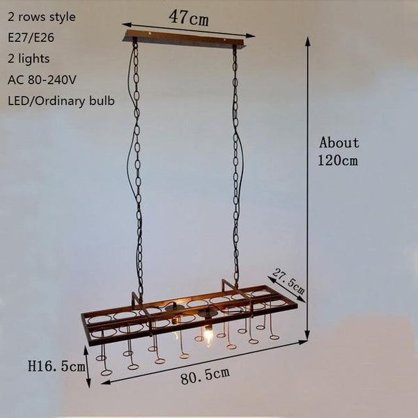 Lampadario da soffitto per bottiglie di vino da appendere in stile retrò vintage fai da te - Avenila - Illuminazione, design e altro ancora