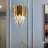 Lampada Scone da comodino moderna in cristallo dorato - Avenila - Illuminazione d'interni, Design & Altro