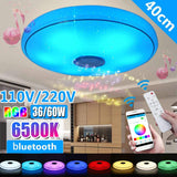 Modern RGB LED Ceiling Lights Home Lighting 36W-60W Bluetooth with Remote Control - Avenila - Interior Lighting, Design & More