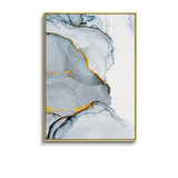 Nordic Morden Abstract Morden Abstract Blu-grigio linea Wall Art Canvas Pittura Pittura Blu d'oro fumo Arte Poster Stampa di immagini da parete per il soggiorno - Avenila - Illuminazione d'interni, Design & More