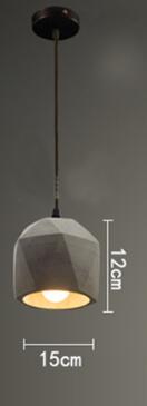 Vintage 5 Styles Cement Hanging Pendant Lamp