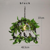 Retro Industrial LED Iron Chandelier with Bird Garden - Avenila - Interior Lighting, Design & More