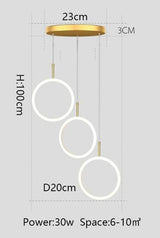 Sofrey Ring Pendant Light LED 1, 2, 3 Suspended Ceiling Lights - Avenila - Interior Lighting, Design & More