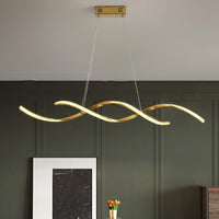 Lampada a spirale Lampadario moderno con finitura cromata e dorata - Avenila - Illuminazione, design e altro ancora