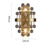 Creative Crystal Ball Modern Gold Sconce Light For Bedroom Hotel Restaurant - Avenila - Interior Lighting, Design & More