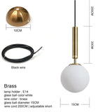 1pc Avenila Luxury Modern Pendant Glass Ball Hanging Light - Avenila - Interior Lighting, Design & More