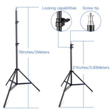 2 Set 600pcs Studio Camera Photo Light 3200K/5500K LED Video Light Kit with 2m Tripod and NP-F550 Batteries - Avenila - Interior Lighting, Design & More