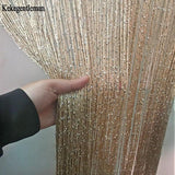 3x2.6m String Curtain Shiny Tassel Line Curtains Window Door Divider Drape Living Room Decor Valance - Avenila - Interior Lighting, Design & More