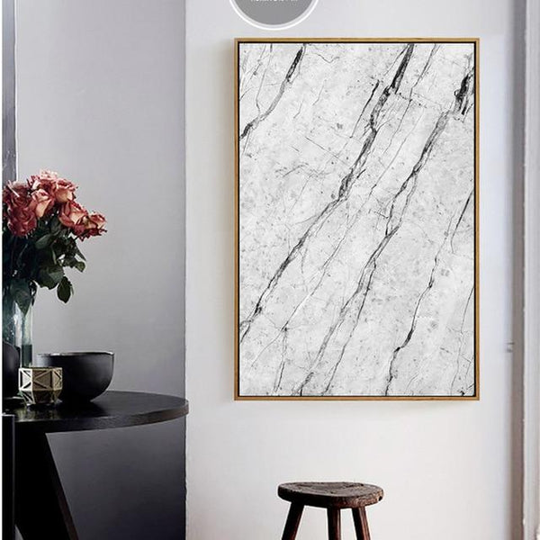 Abstract Gray Marble Vein Canvas Painting Poster Print Picture Wallpaper Living Room Home Wall Art Decoration Can Be Customized - Avenila - Interior Lighting, Design & More