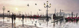 Abstract Venice City of Water Oil Painting on Canvas Resort Boats Buildings Cuadros Posters and Prints Wall Art for Living Room - Avenila - Interior Lighting, Design & More