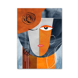 Avenila Abstract Faces One Eye Closed Geometric Canvas Painting Contemporary Wall Art Pictures Posters - Avenila - Interior Lighting, Design & More