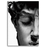 Avenila Greek Black and White David Head Sculpture Posters And Prints Wall Art Canvas Paintings Pictures - Avenila - Interior Lighting, Design & More