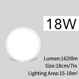 Avenila Living Room LED Ceiling Lamp Ultra-thin Cold White 18W 24W 36W 48W - Avenila - Interior Lighting, Design & More