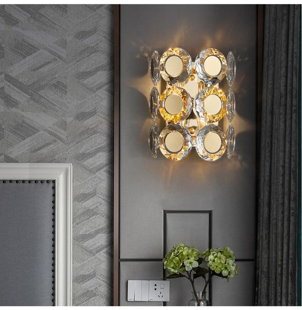 Avenila Luxury Gold Crystal Bedside Wall Sconce - Avenila - Interior Lighting, Design & More