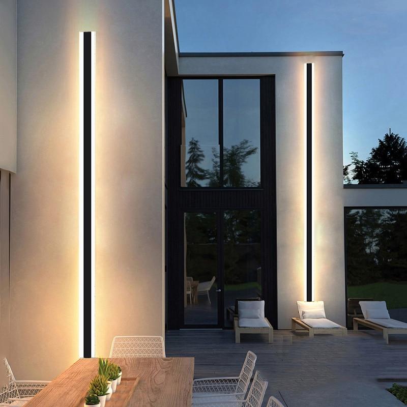Avenila modern waterproof outdoor long strip led aluminum wall lamp store