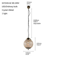 Avenila Retro Vintage Royal Empire Ball Style LED Crystal Modern Chandelier Lamp - Avenila - Interior Lighting, Design & More