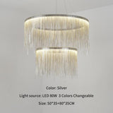 Avenila Silver Rose Gold Luxury Chain Tassel Chandelier - Avenila - Interior Lighting, Design & More