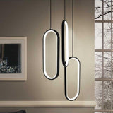 Black/White 6 1/2" Wide Circular LED 48W Hanging Pendant Lights - Avenila - Interior Lighting, Design & More