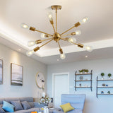 Brass Modern Sputnik Chandelier 10 Sockets - Avenila - Interior Lighting, Design & More
