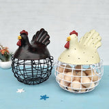 Ceramic Iron Hen Chicken Egg Storage Kitchen Holder Basket - Avenila - Interior Lighting, Design & More