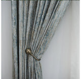 Chenille Jacquard Curtains for Living Room Retro Shiny Luxury Drapes for Bedroom High-Grade Window Treatments Single Panel - Avenila - Interior Lighting, Design & More