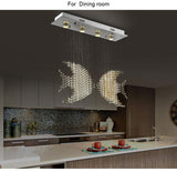 Customizable Flush Mount Luxury Crystal Double Fish Kissing Chandelier - Avenila - Interior Lighting, Design & More