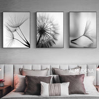 Dandelion Flower Canvas Painting Modern Black White Art Pictures for Home Decoration Living Room Abstract Wall Poster No Frame - Avenila - Interior Lighting, Design & More
