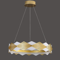 Diamond Shaped Gold & White New Modern Chandelier - Avenila - Interior Lighting, Design & More
