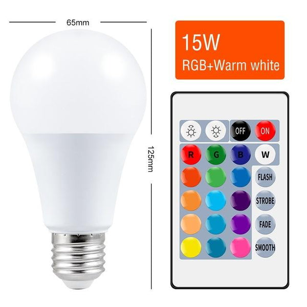 Dimmable Color Changing Smart Remote Control LED RGBW 5W 10W 15W Light Bulb - Avenila - Interior Lighting, Design & More
