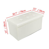 Folding Cuboid Ottoman Bench Storage Box - Avenila - Interior Lighting, Design & More