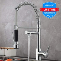 Gavaer Spring Pull Down Kitchen Faucet Dual Mode - Avenila - Interior Lighting, Design & More