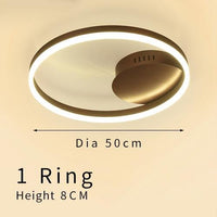 Gold Circular LED Rings Ceiling Light Chandelier - Avenila - Interior Lighting, Design & More