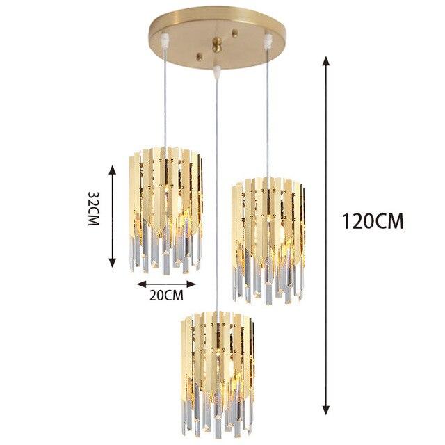 Gold Crystal Kitchen Pendant Hanging Lights