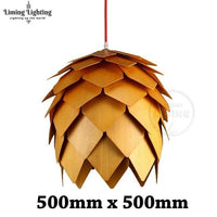 Hanging Pinecone Style 9.8" to 19.7" Wooden Lamp Pendant Shade for Lights - Avenila - Interior Lighting, Design & More