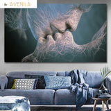 Human Nerve Endings Abstract Kiss of Fate Unframed - Avenila - Interior Lighting, Design & More