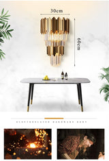 Luxury Gold Electroplated Two Level Modern Wall Sconces Bedside or Hallway Lighting - Avenila - Interior Lighting, Design & More