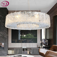 Luxury Silver Chandelier - Circular Lighting Glass LED Lamp - Avenila - Interior Lighting, Design & More
