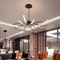Matte Black/White 180°-360° Rotating Modern Led Chandelier - Avenila Selects - Avenila - Interior Lighting, Design & More